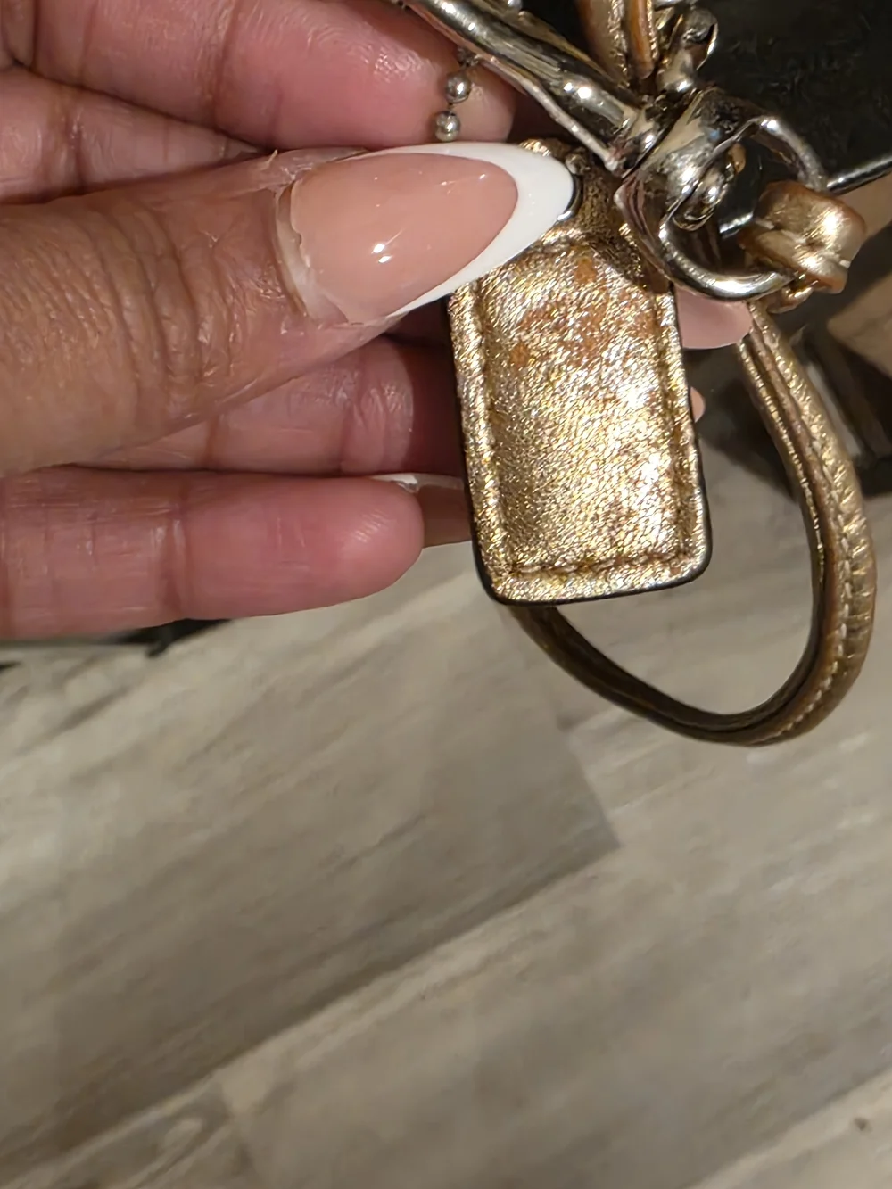 Coach Gold Signature Wristlet